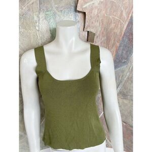 J’Envie New York Tank Top Pea Green Stretch Size Small